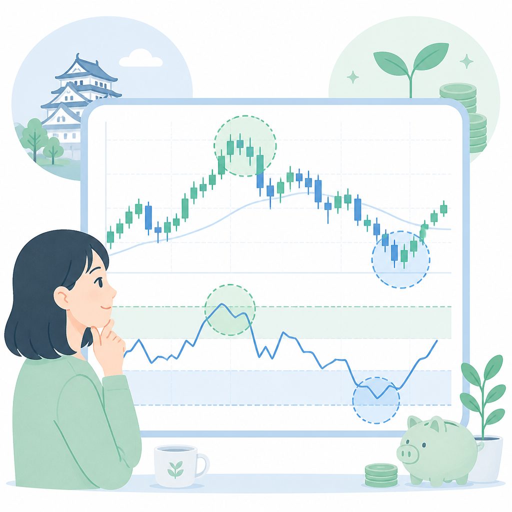 RSIってなに？買われすぎ・売られすぎの見方をやさしく解説のイメージイラスト