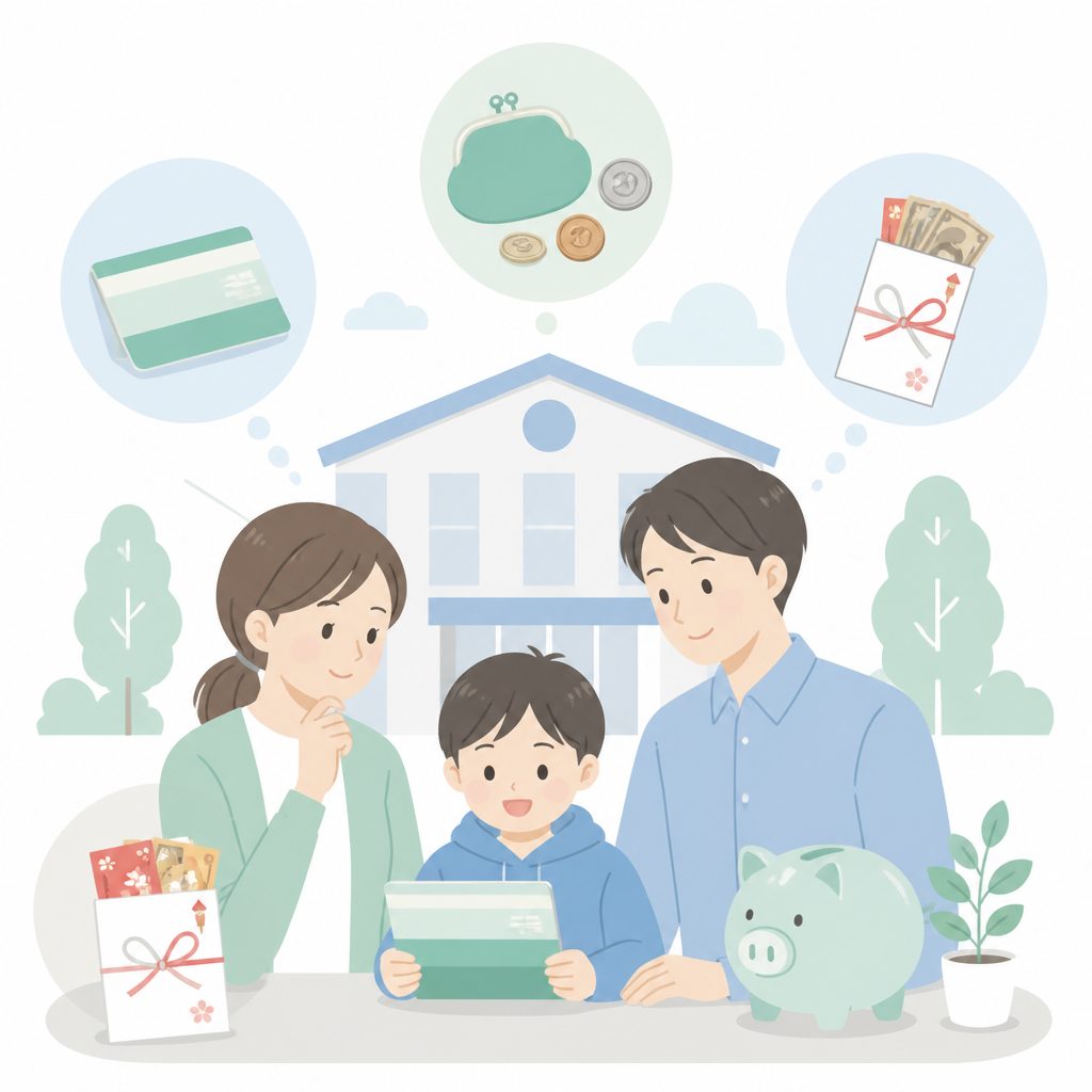 子ども名義の銀行口座、いつ作る?お年玉の預け方と注意点のイメージイラスト
