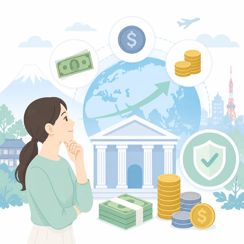 外貨預金ってなに?円安時代のメリットと3つの注意点のイメージイラスト
