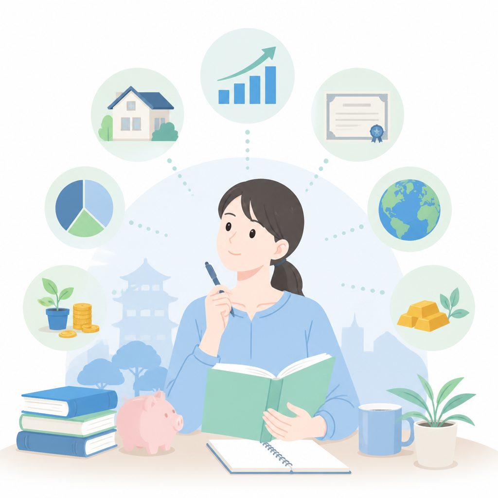 投資の勉強、何から始める?初心者向け講座の選び方のイメージイラスト
