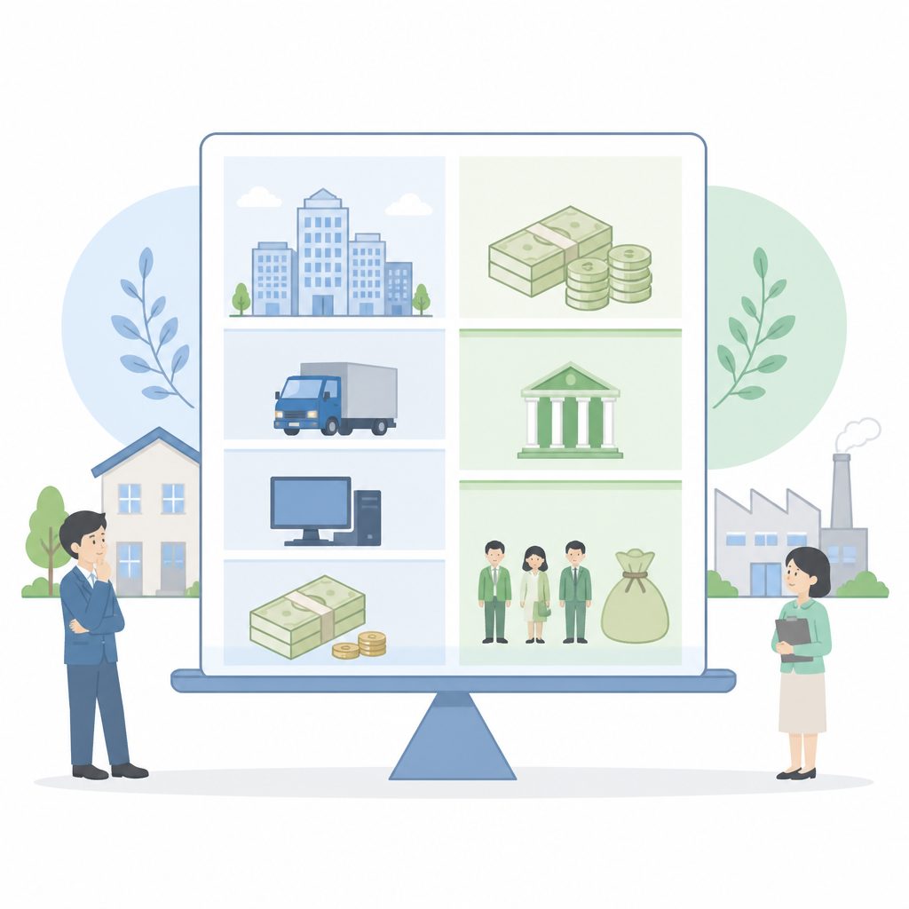貸借対照表（B/S）ってなに？会社の財産がわかる表を解説のイメージイラスト